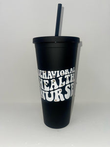 Behavioral Health Nurse Matte Tumbler