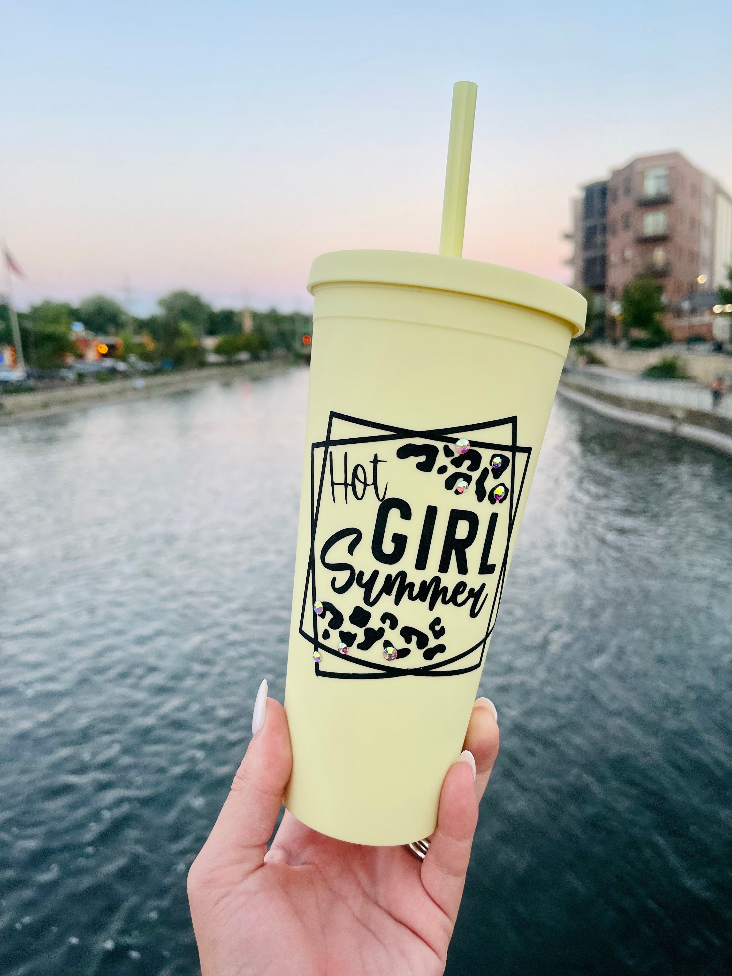 Hot Girl Summer Yellow Matte Tumbler