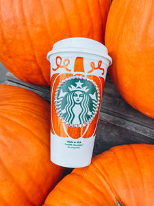 Starbucks Coffee Mug (HOT) - Orange Pumpkin