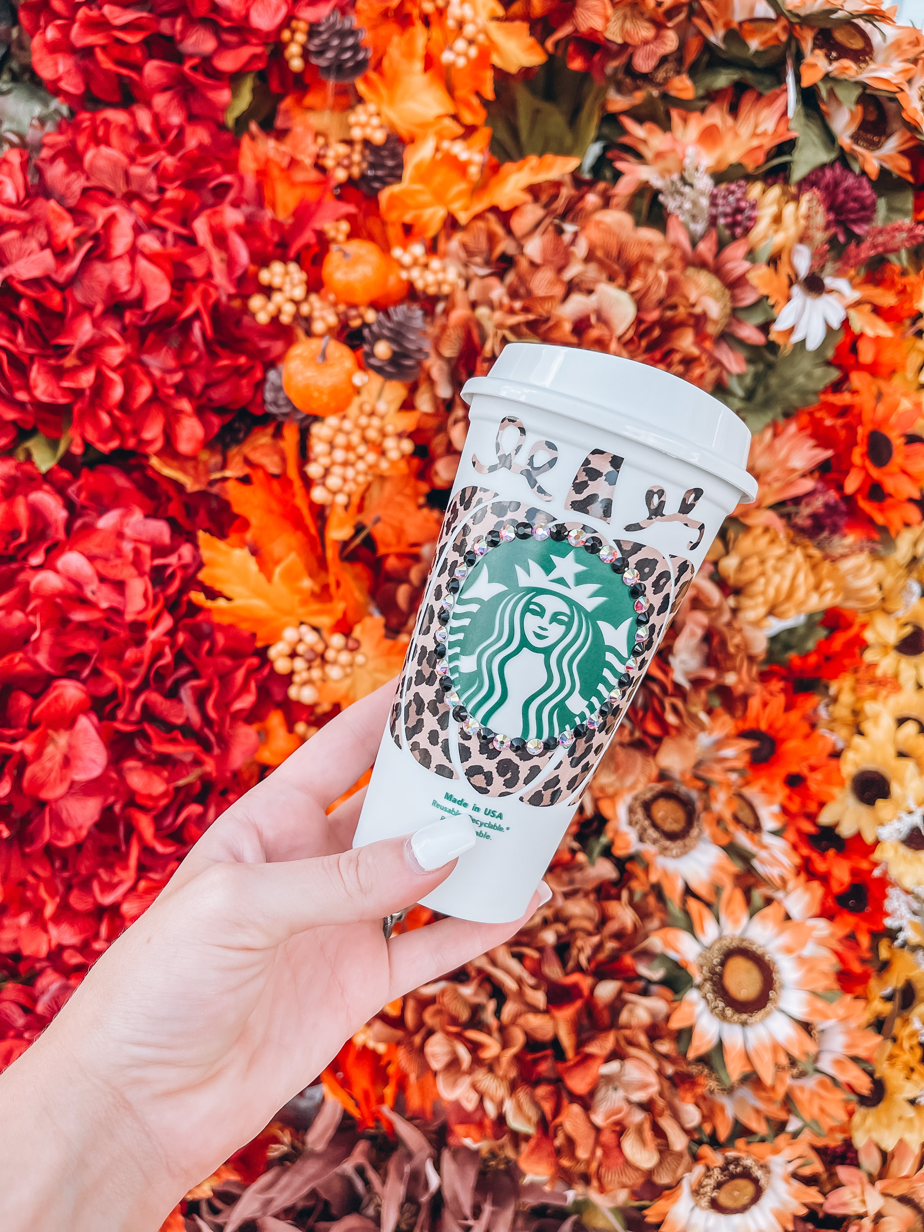 Starbucks Coffee Mug (HOT) - Brown Leopard Pumpkin