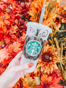 Starbucks Tumbler - Brown LV inspired Pumpkin