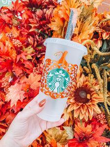 Starbucks Tumbler - Orange Leopard Pumpkin