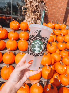 Starbucks Tumbler - Black Leopard Pumpkin