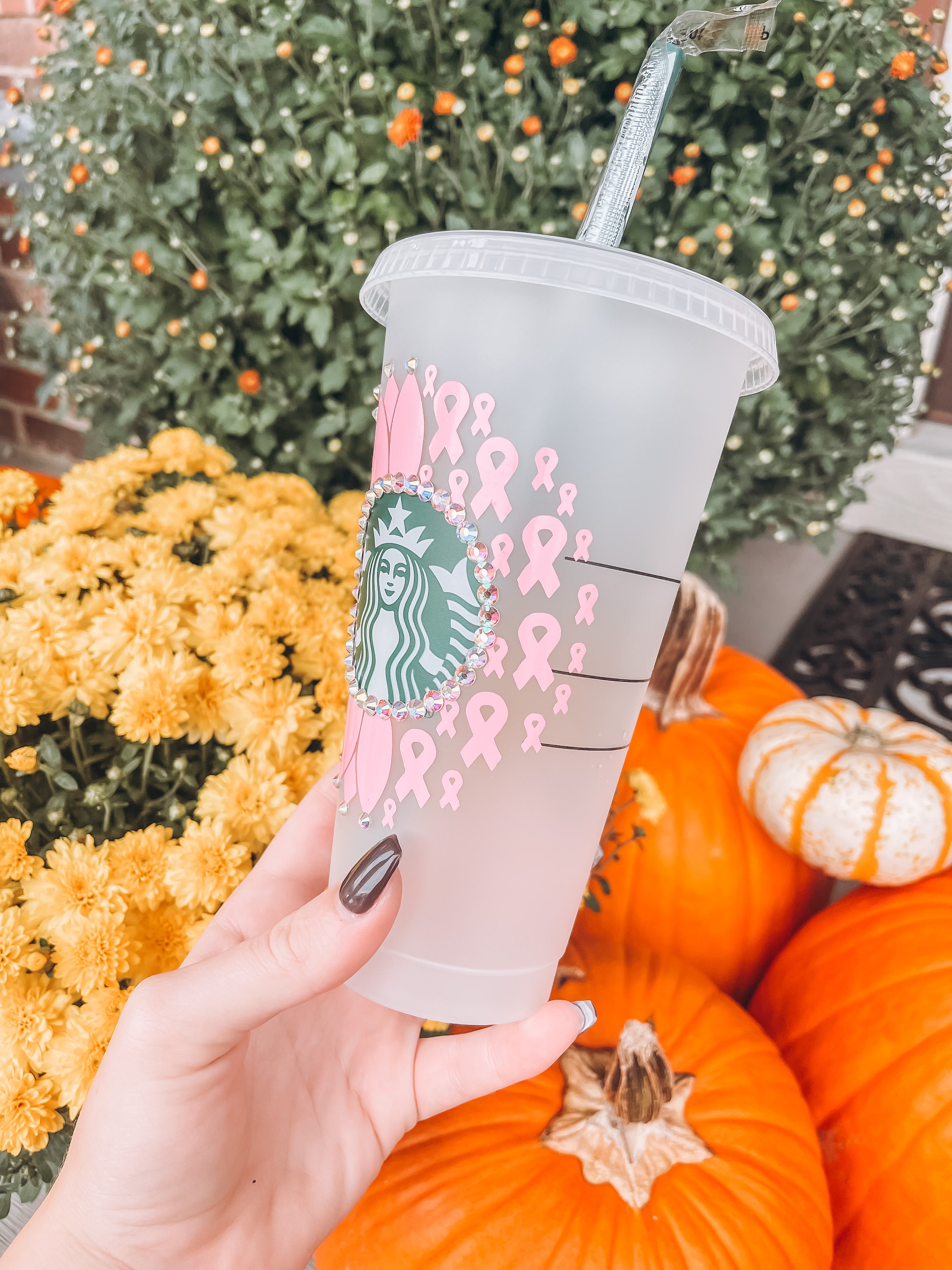 Starbucks Tumbler - Sunflower - Breast Cancer Awareness