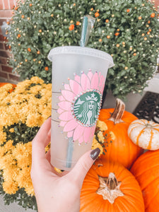 Starbucks Tumbler - Sunflower - Breast Cancer Awareness