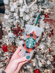 Starbucks Tumbler - Buffalo Plaid Christmas Tree