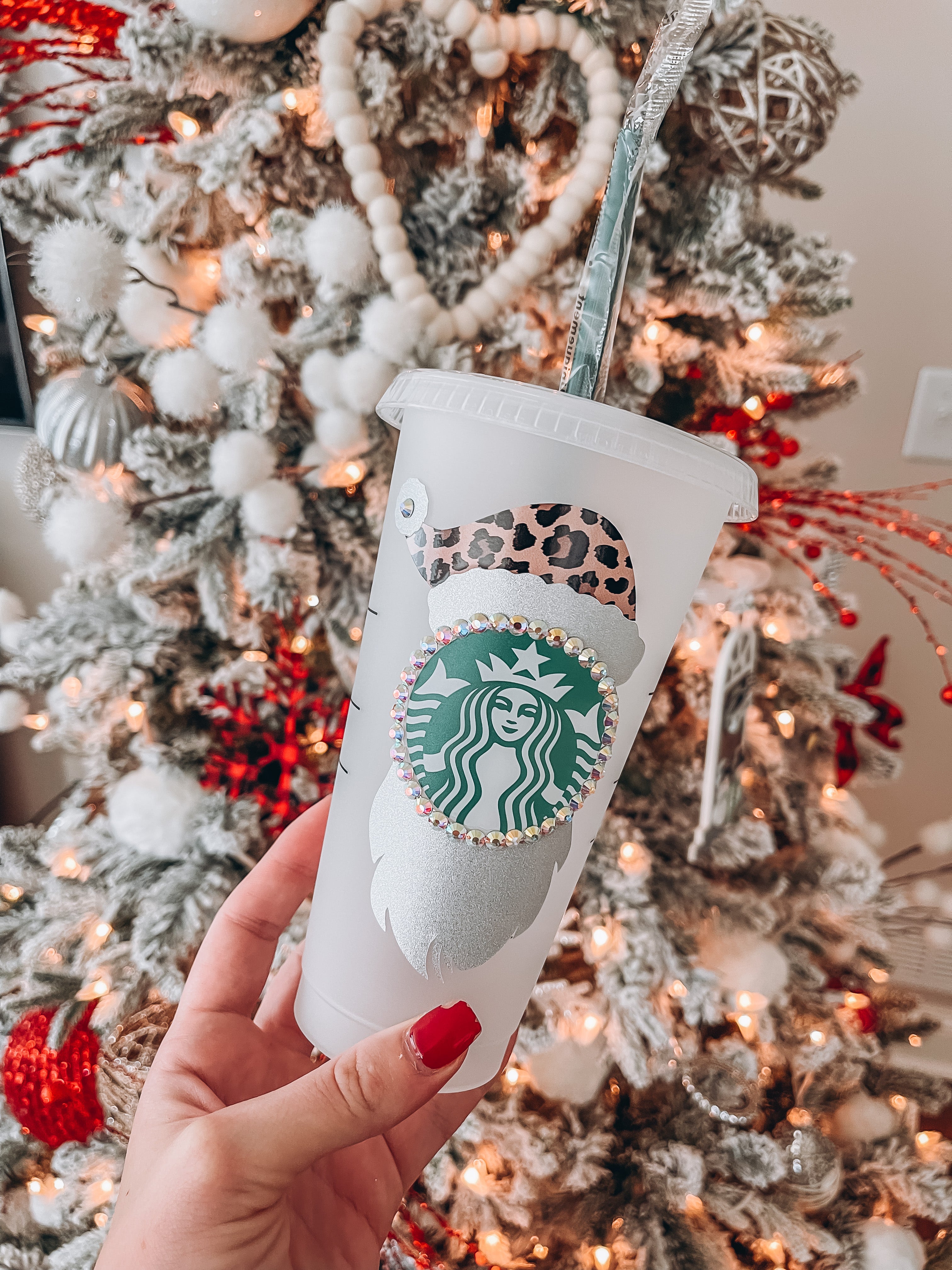 Starbucks Tumbler - Leopard Santa