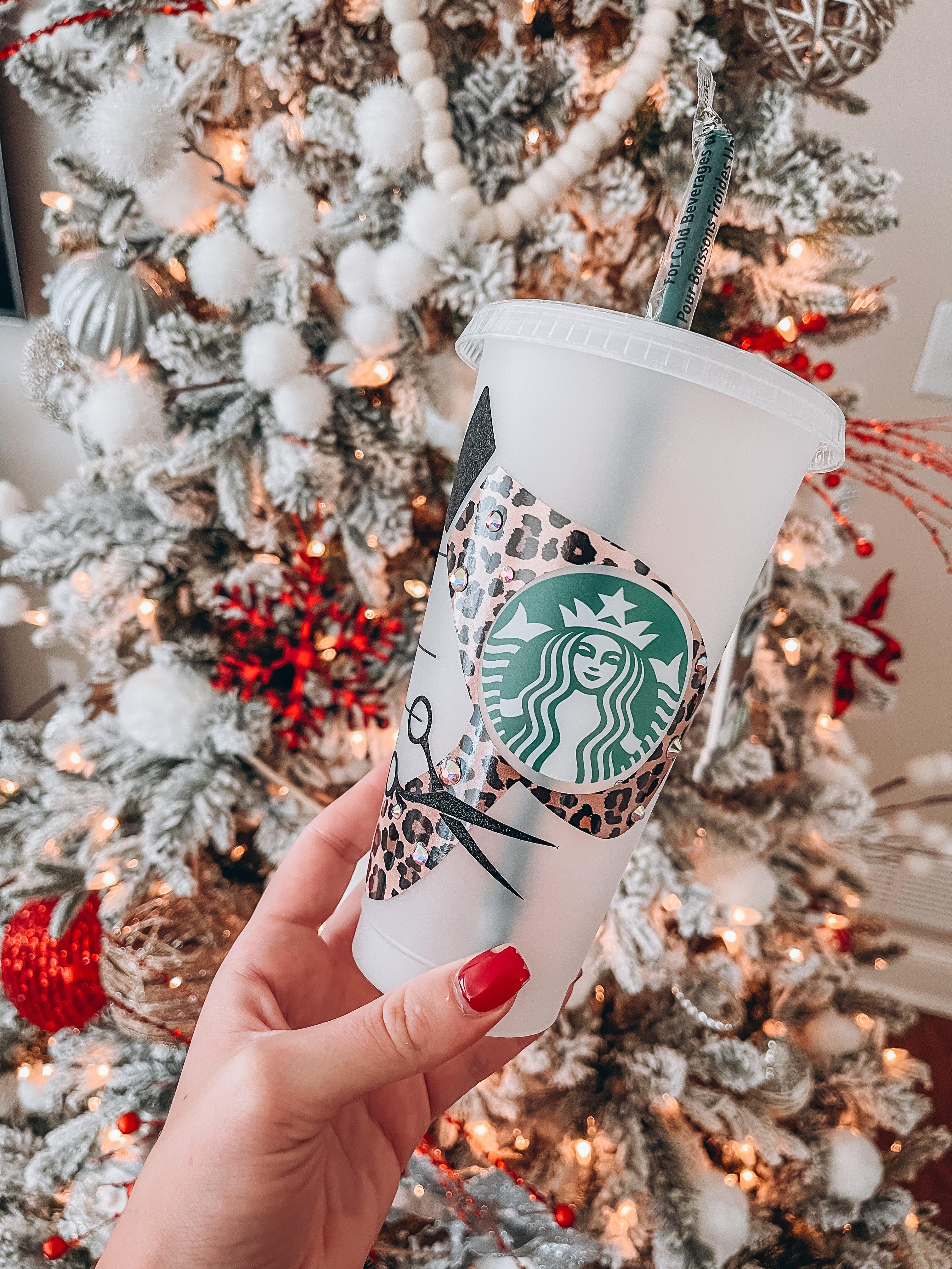 Leopard Hair Dresser Starbucks Tumbler