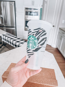 Starbucks Tumbler - Zebra Heart