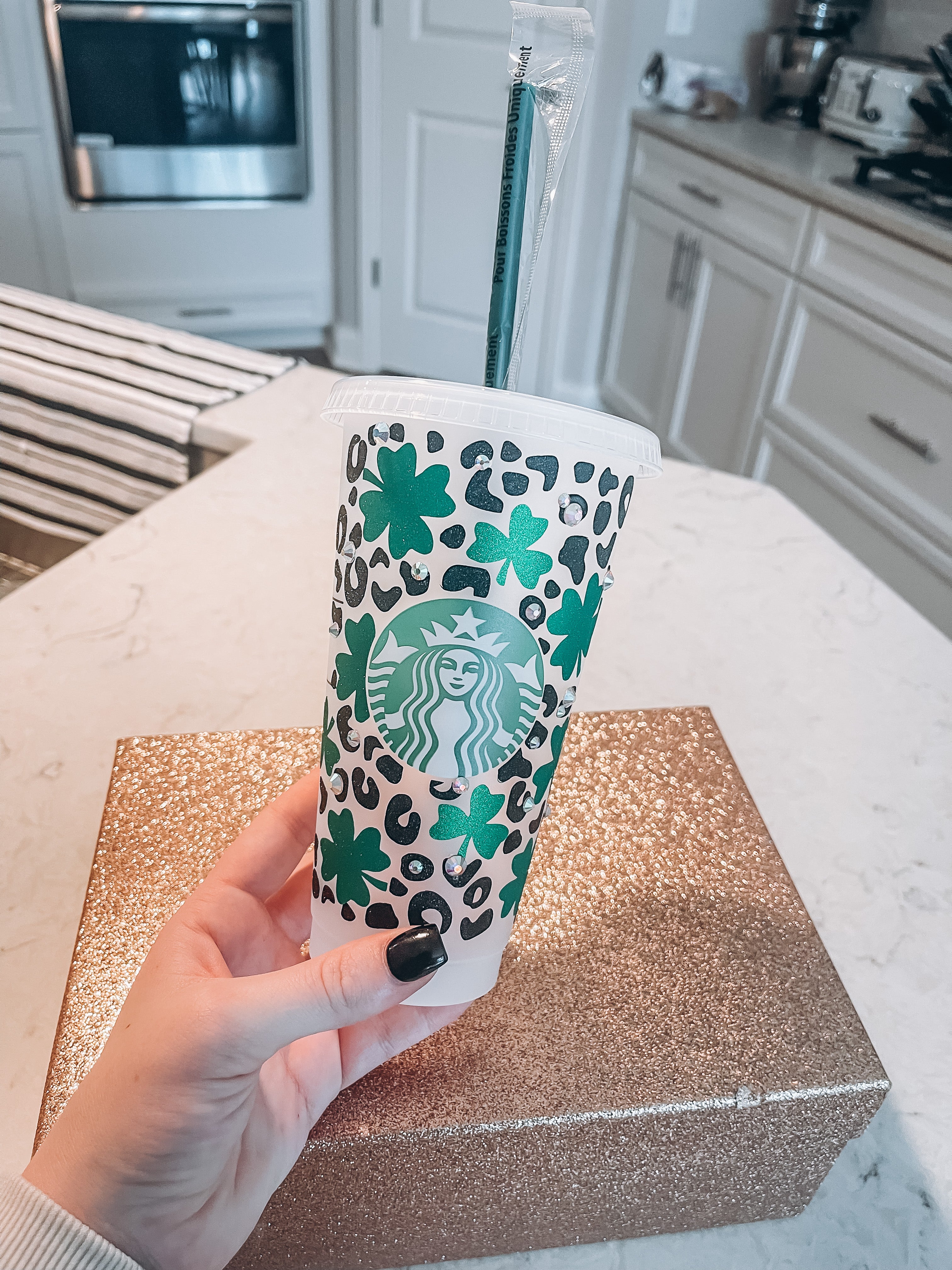 Starbucks Tumbler - Leopard Shamrock