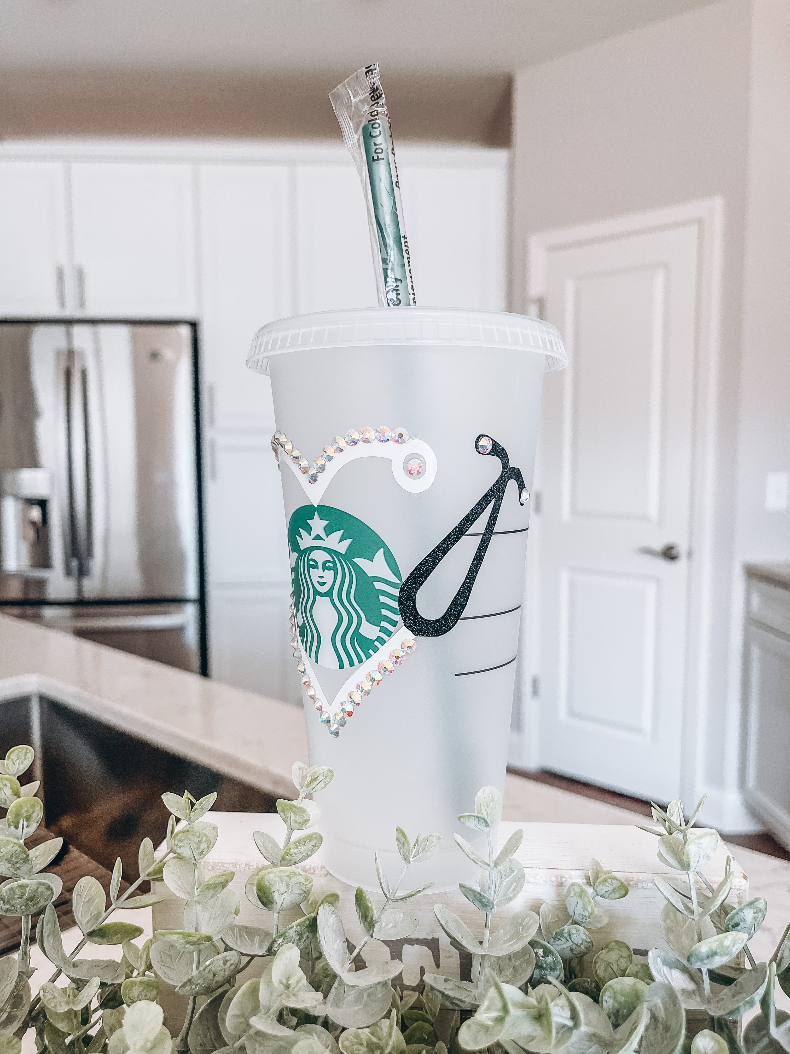 White Nursing Stethoscope Starbucks Tumbler