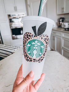 Leopard Teacher Starbucks Tumbler