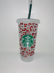 Red Leopard Starbucks Tumbler