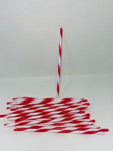 ADD ON - RED/WHITE THICK SWIRLY STRAW