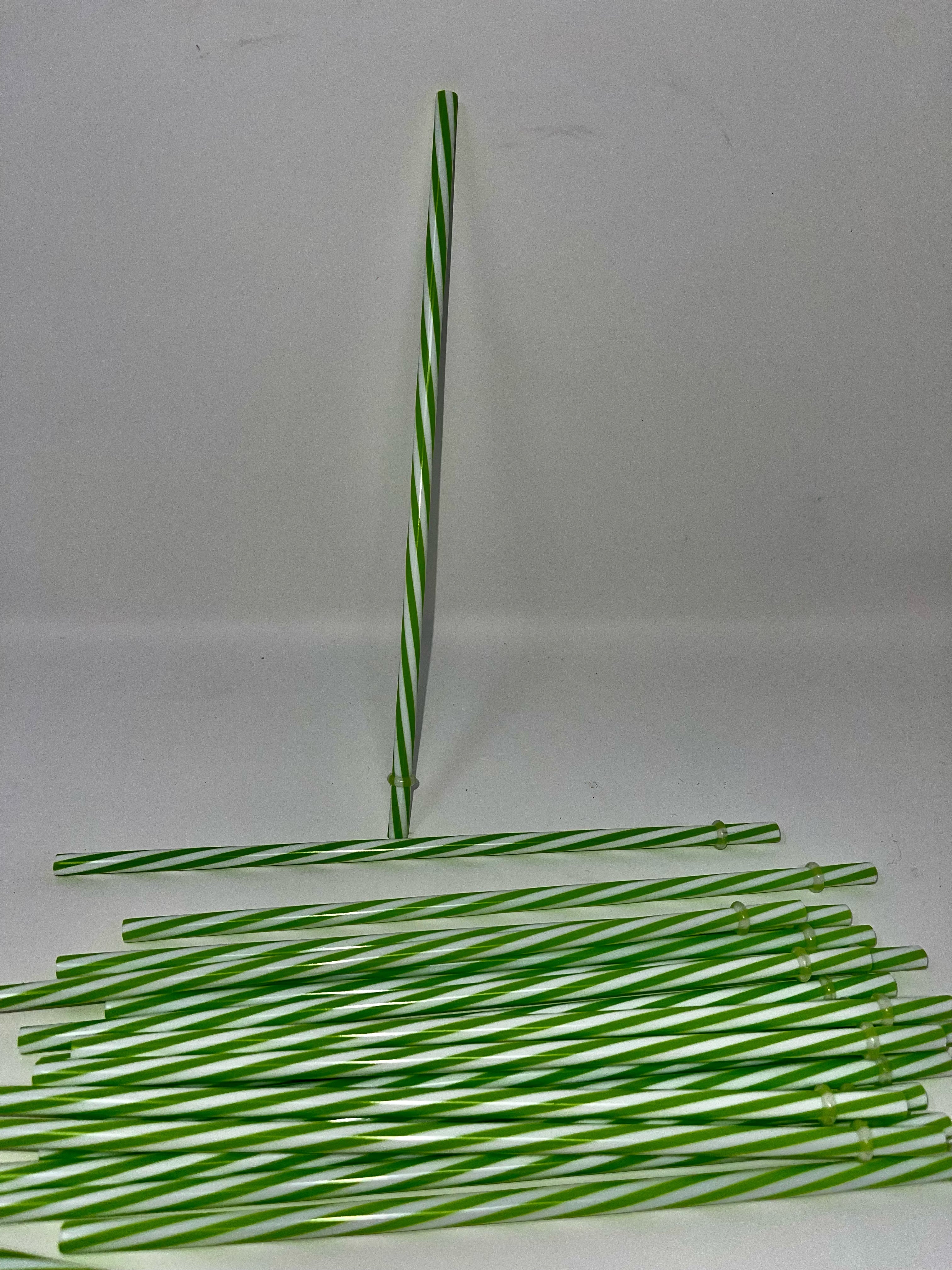 ADD ON - GREEN SWIRLY STRAW