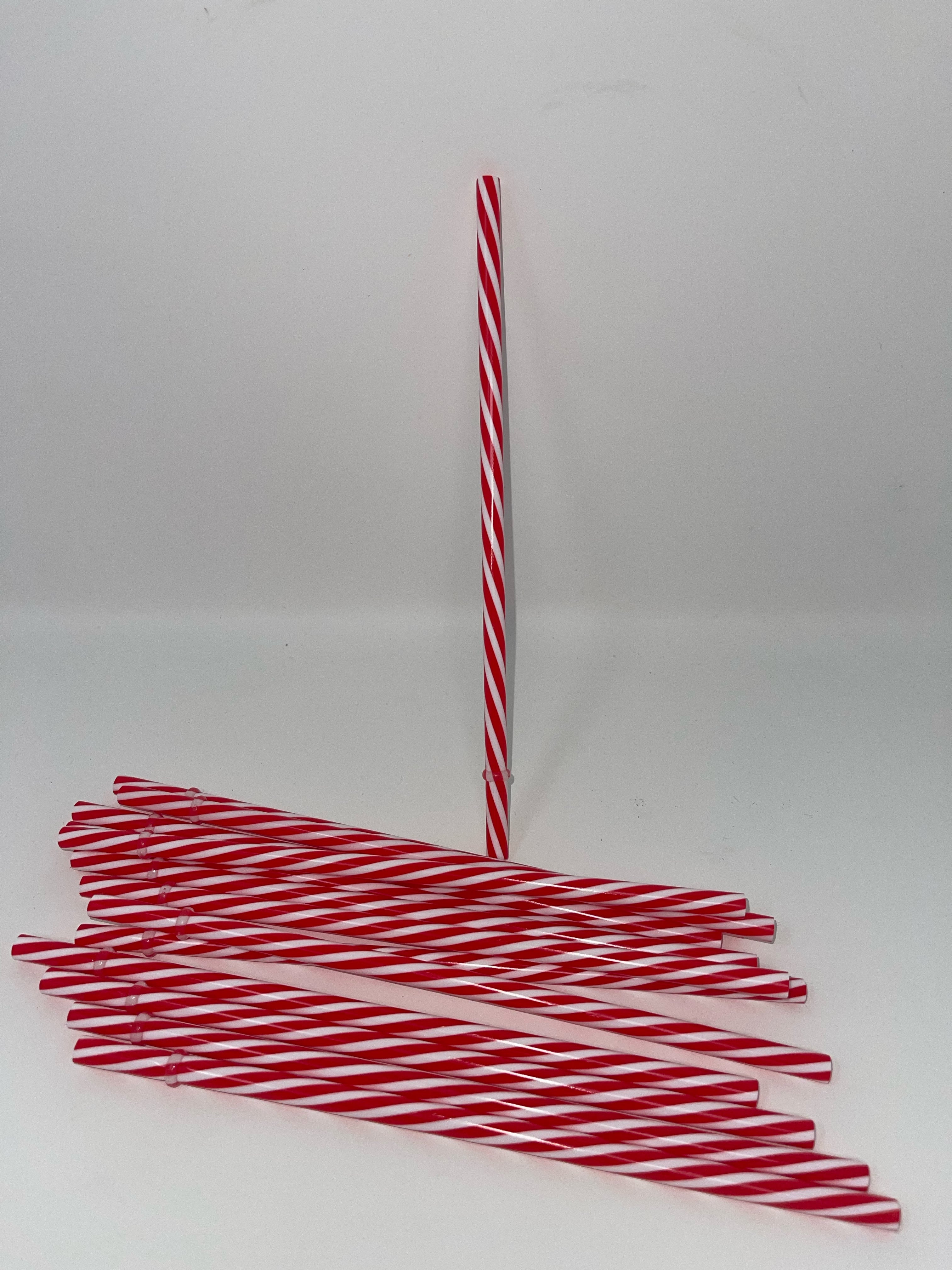 ADD ON - RED/WHITE SWIRLY STRAW