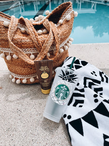 B&W Pineapple Starbucks Tumbler