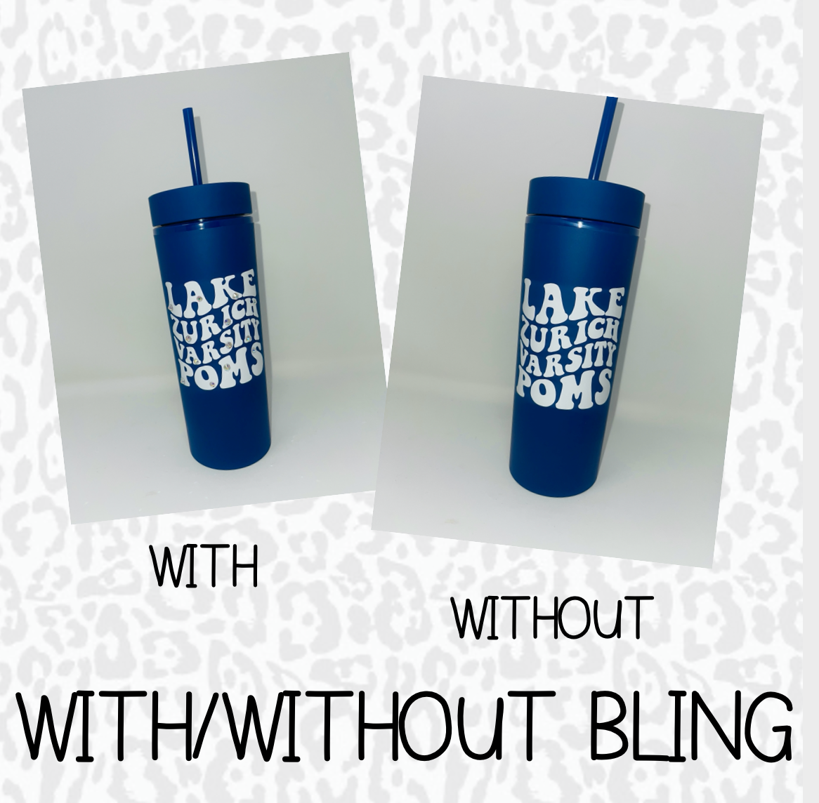 Lake Zurich Varsity Poms Matte Tumbler