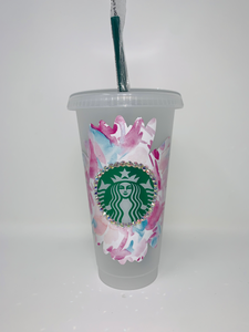 Pastel Floral Daisy Starbucks Tumbler