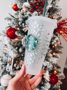 Starbucks Tumbler - Silver Snowflake