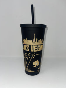 Vegas Black Matte Tumbler