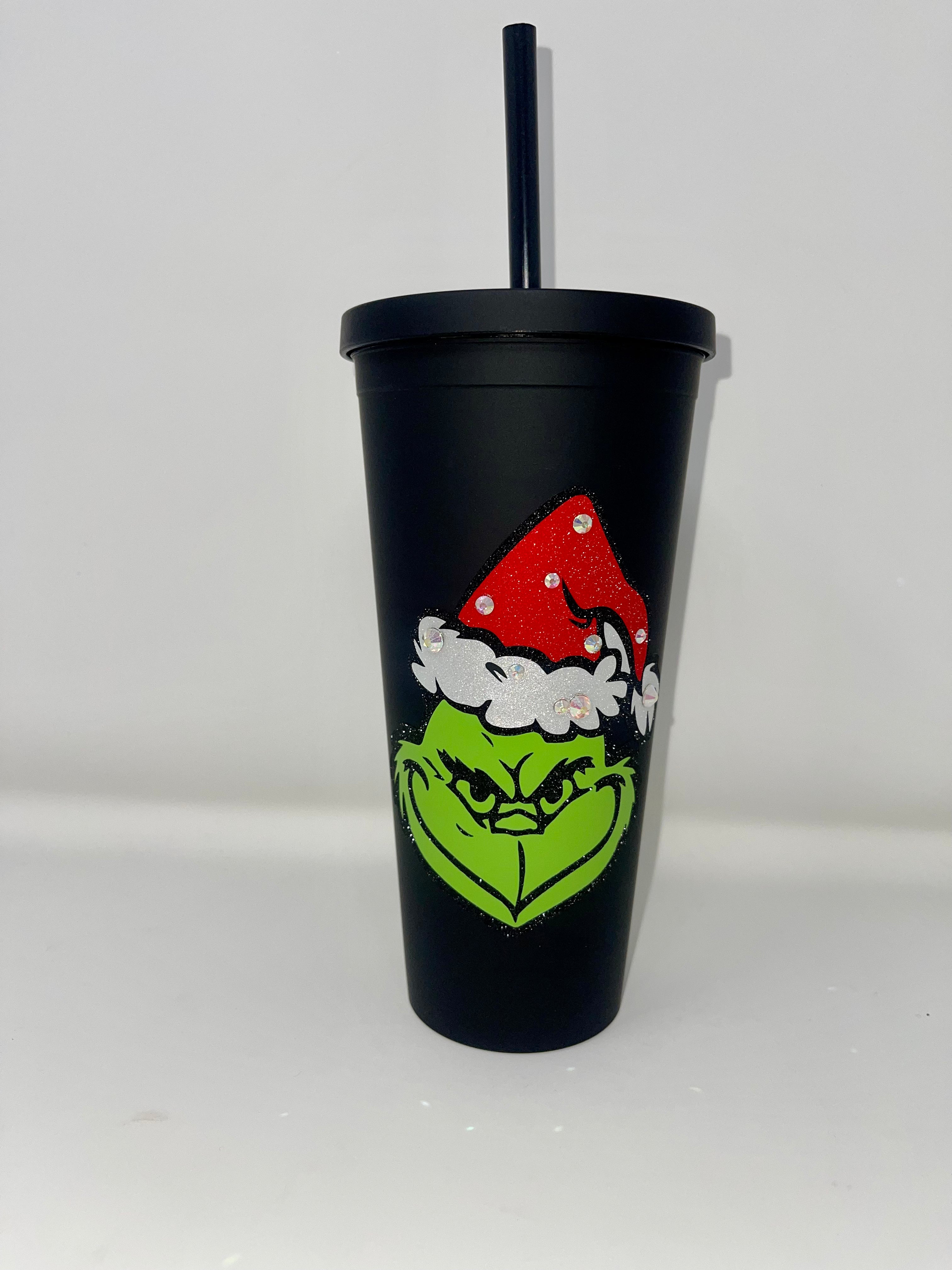 The Grinch Black Matte Tumbler