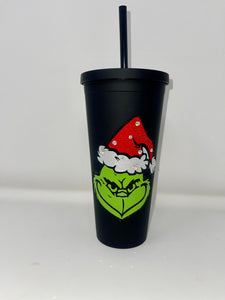 The Grinch Black Matte Tumbler