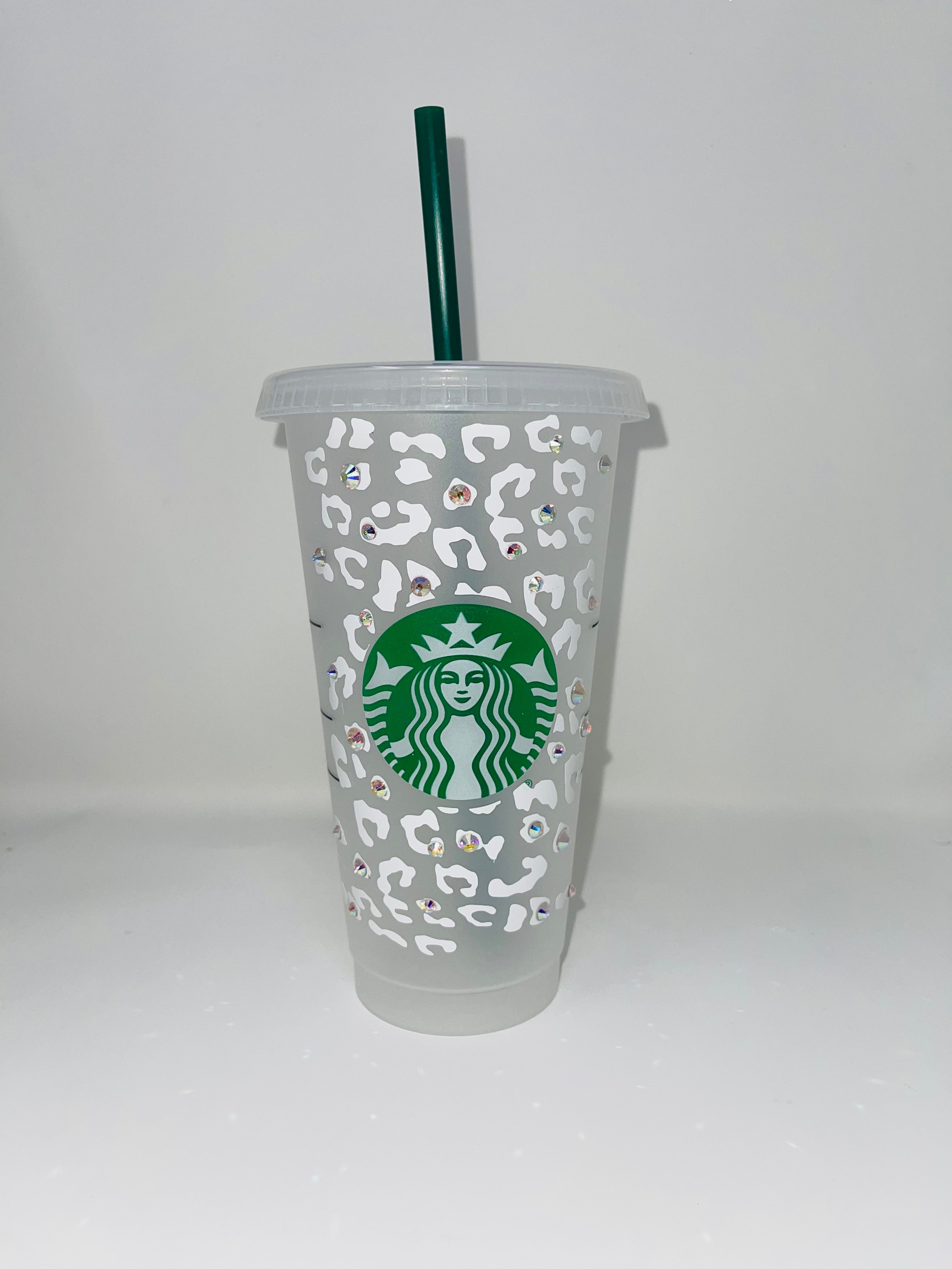 White Leopard Starbucks Tumbler