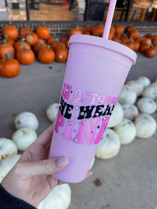 Breast Cancer Awareness Pink Matte Tumbler