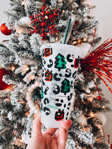 Starbucks Tumbler - Holiday Leopard *FULL WRAP*