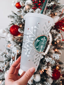 Starbucks Tumbler - Silver Snowflake