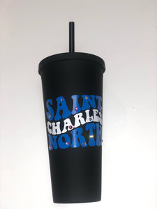 Saint Charles East/North High School Black Matte Tumbler